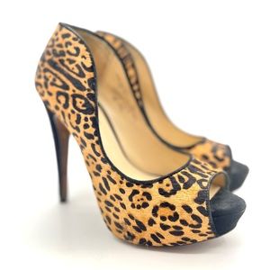 Classiques entier - Haircalf leopard leather platform pumps - 7